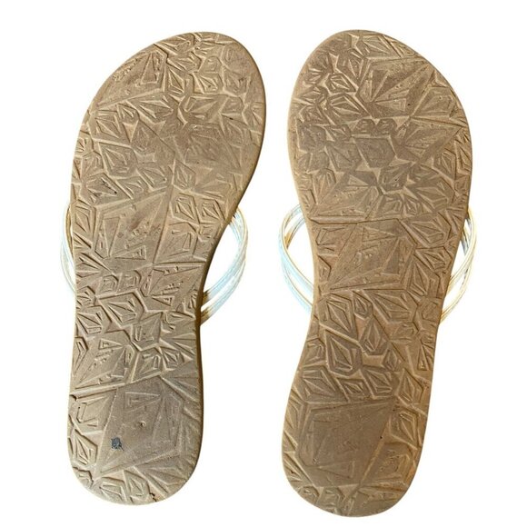 Volcom Forever II Sandals Sz 7/7.5 White & Tan #339D - Picture 7 of 7